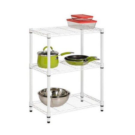 Honey-Can-Do Honey Can Do SHF-01904 3 tier white shelving unit- 250lb SHF-01904